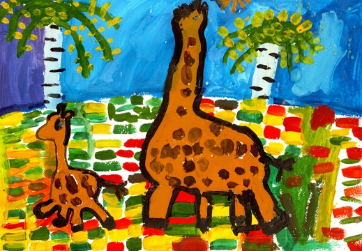 Жирафы и берёзы