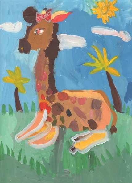 16643 Марія Удер. Вік 7 років. Жираф. Номінація-живопис. Техніка-гуаш..jpg