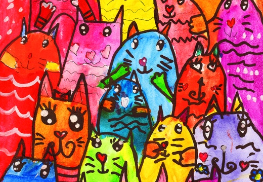 Радужные коты 