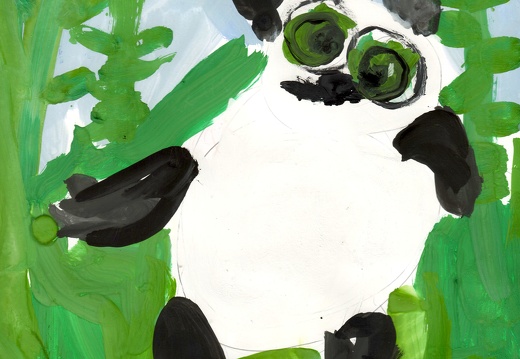 Панда в лесу 