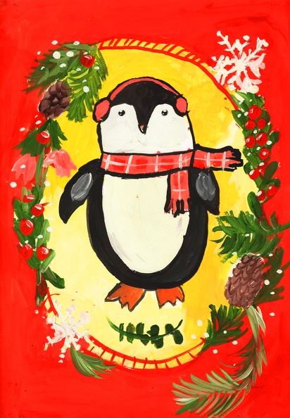 821 Рождественский пингвин Мария Островская.JPG