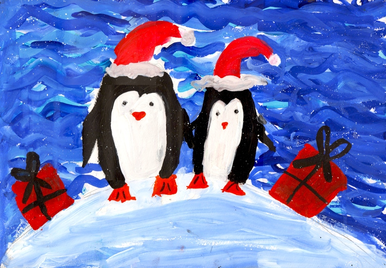 5246 Праздничные пингвины Мария Шилова-Тарнавская.jpg