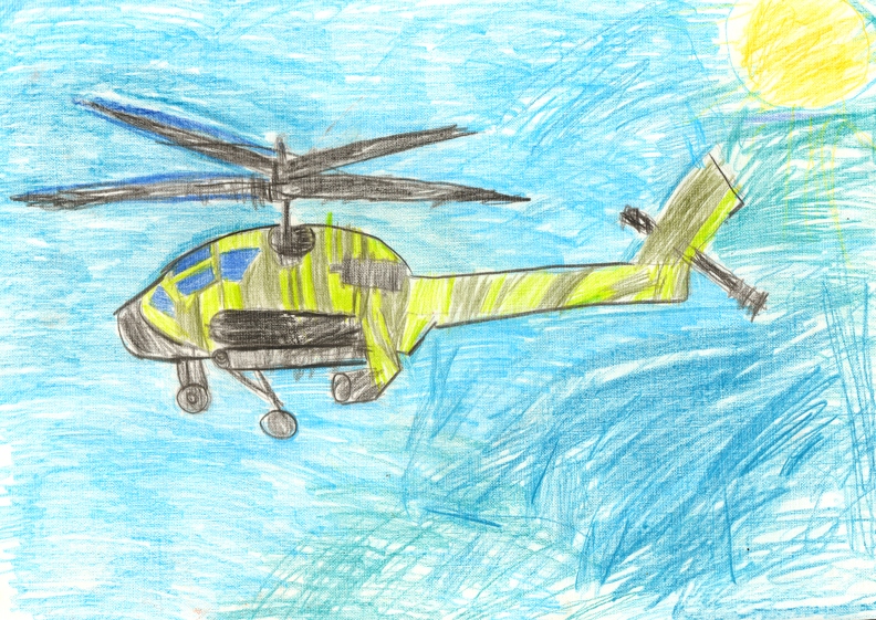 4814 Дениэль Гильгур. Вертолет. Возраст - 7 лет. Номинация - графика. Техника - рисунок цветными карандашами (2).jpg