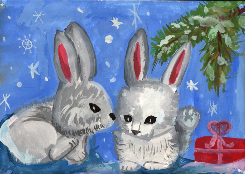 7398 Рождественские кролики Аня Керик.jpg