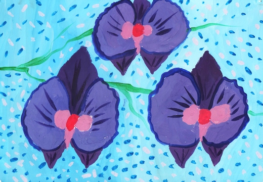 Фиолетовые орхидеи 