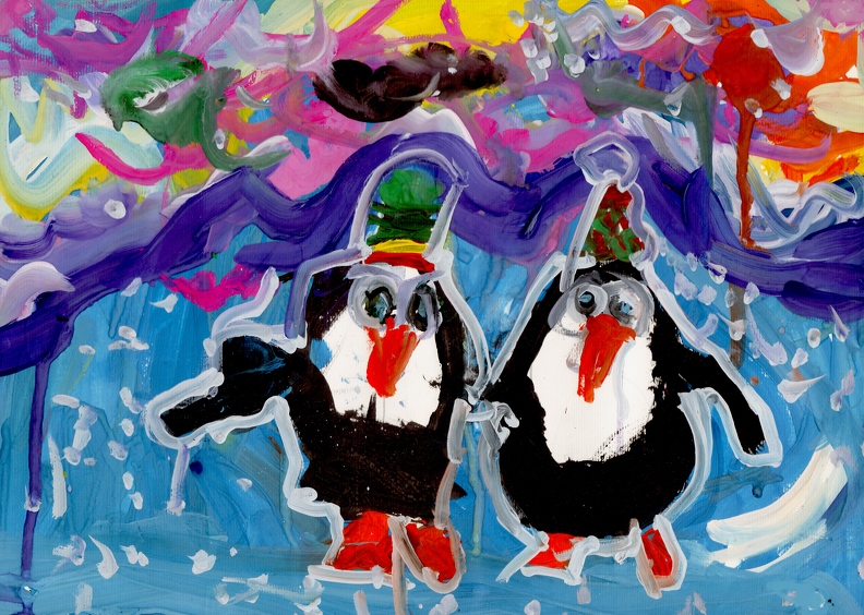 5246 Пингвины в шапках, Верюжский Платон.jpg