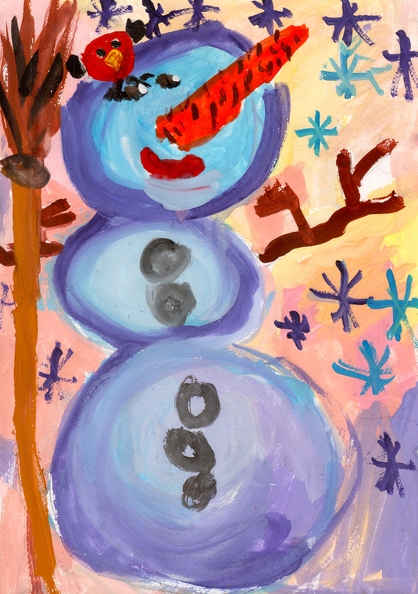 Довольный снеговичок, Варвара Богачёва copy.jpg