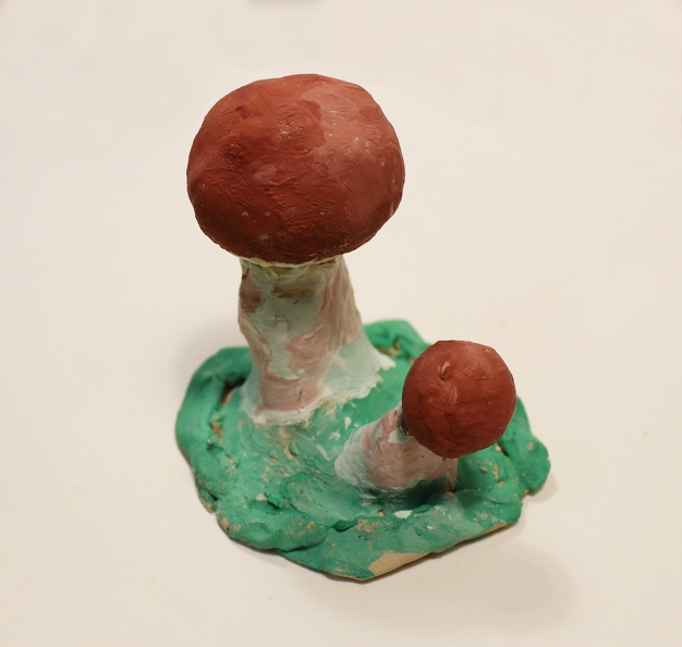 6300 Нонна Эйсмонт. Белые грибы. Возраст - 6 лет. Номинация - скульптура. Техника - глина.JPG