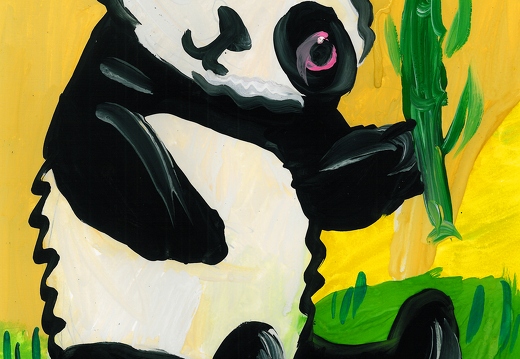 Панда любит бамбук