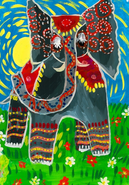 75, Разукрашеный слон, Сатям Чандра.jpg