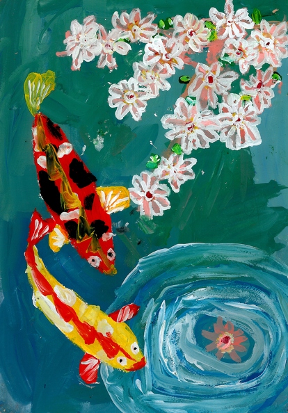 147, Рыбки, плывущие к цветку, Андрей Лантух.jpg