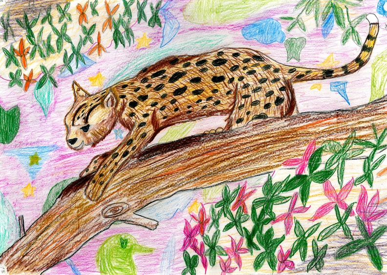 147, Леопард в загадочном лесу, Иванна Дурицкая.jpg