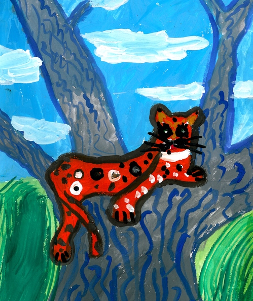 147, Леопард на дереве, Марина Ситникова.jpg