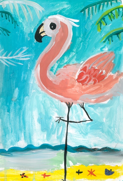 199, Розовый фламинго. Милана Матковская.jpg