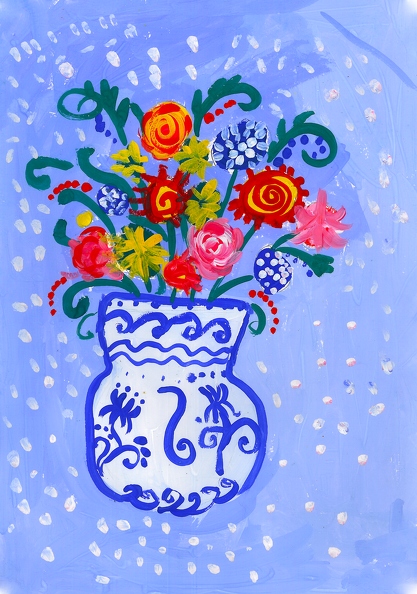 75, Сине-белая ваза, Валерия Чуднова.jpg
