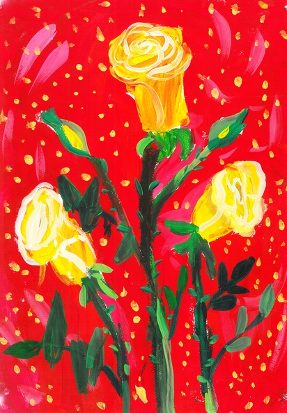 Желтые розы, Оливия Грудинина.jpg