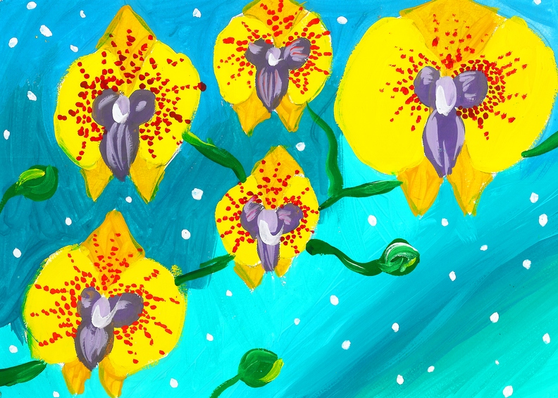 75, Орхидея желтого цвета, Полина Калайдова.jpg