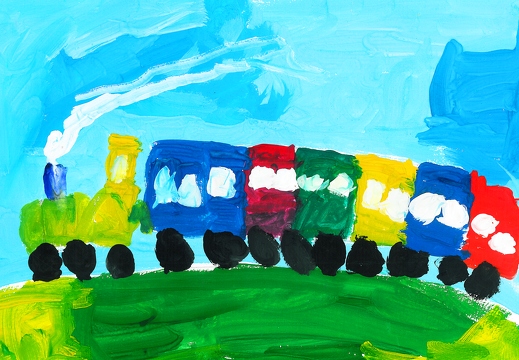 Разноцветный поезд