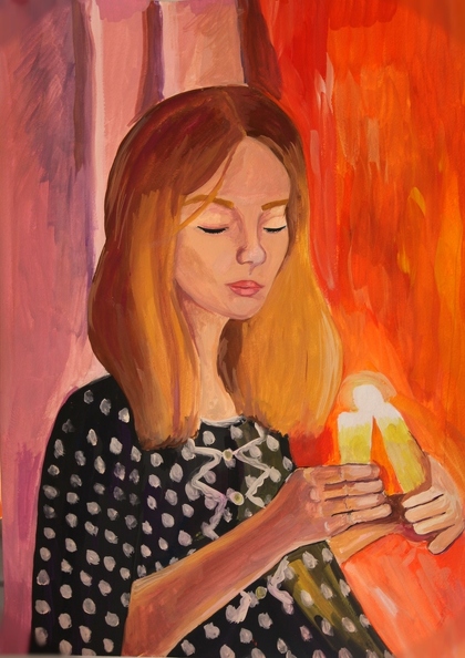 237, Хлоя Акулова .Портрет девушки со свечами.jpg