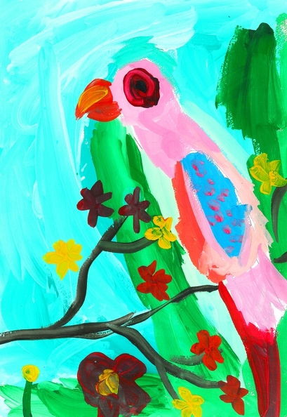 Розовый попугай, Кира Кошелюк.jpg