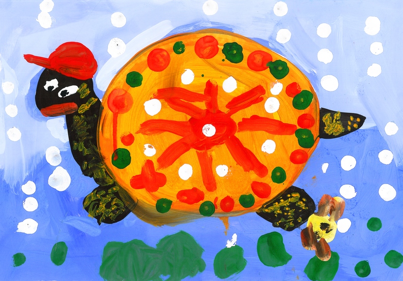Черепаха в кепке, Мария Бухтиярова.jpg