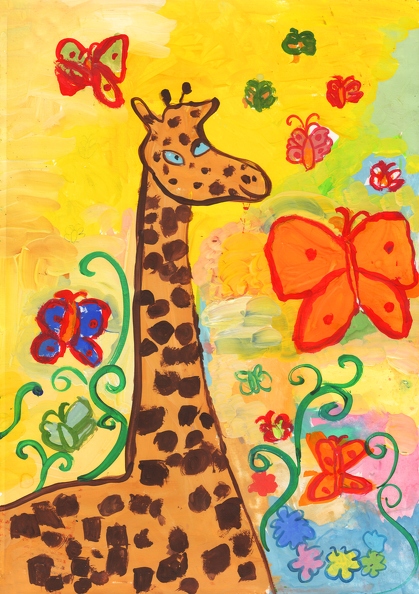 8457 Алиса Салутина. Великолепный жираф. Возраст - 5 лет. Номинация - живопись. Техника - гуашь.tiff.jpg