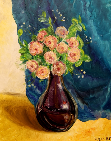 Натюрморт с розами, Вероника Голанова.JPG