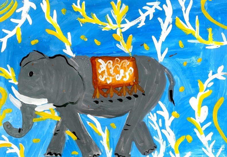 Слон в джунглях, Мария Татьянич.jpg