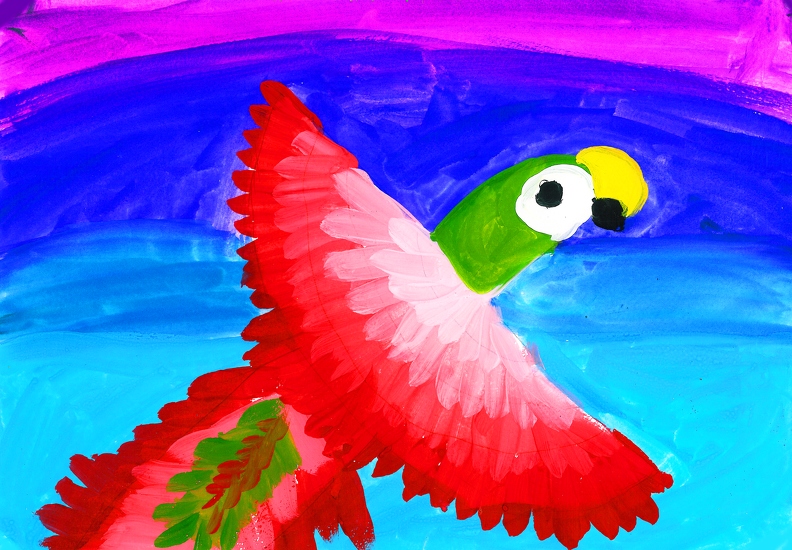 Розовый попугай, Полина Калайдова.jpg