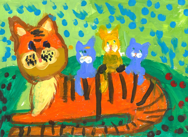  Кошка с котятами, Андрей Бегунов.jpg