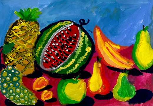 Разноцветные фрукты