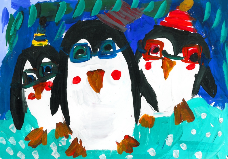 Пингвины в очках, Вероника Кривенко.jpg