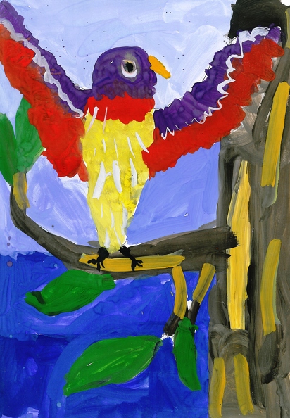 Радужный попугай, Мария Замыкула.jpg