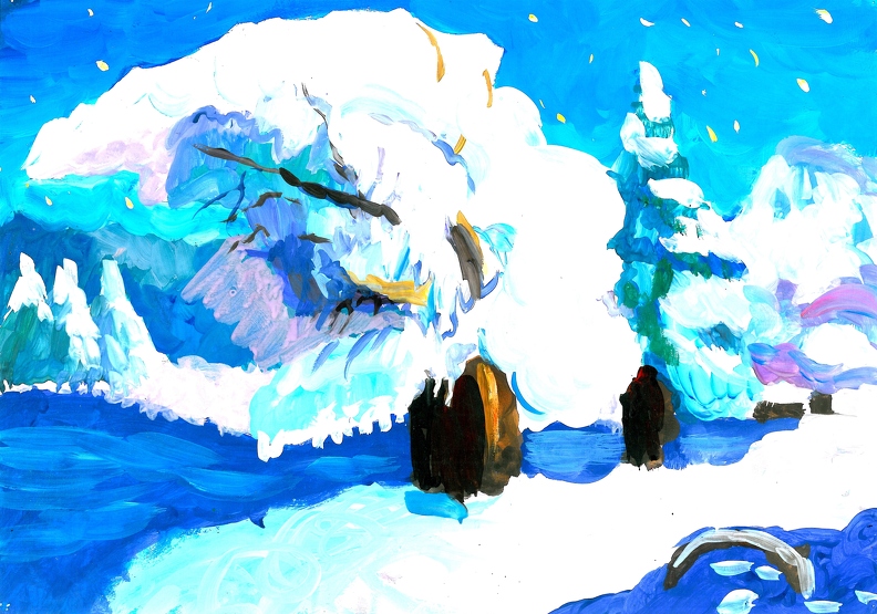 Снежный лес. Анастасия Воскобойникова.jpg