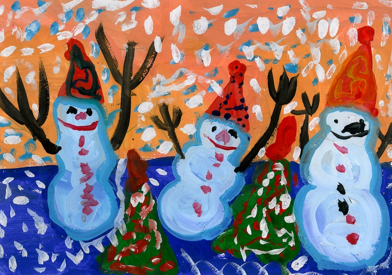 Веселые снеговики, Давид Викторов.jpg
