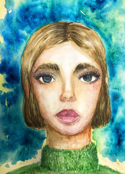 8426 Ермакова  Елизавета 14 лет портрет5 живопись акварель .JPG