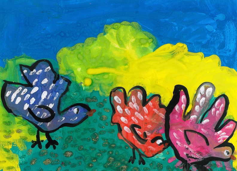 Разноцветные цыплята, Арина Каплата.jpg