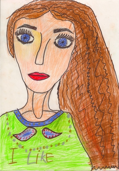 8426 Анастасия Караченцева. Портрет. Возраст - 7 лет. Номинация - графика. Техника - рисунок цветными карандашами.jpg