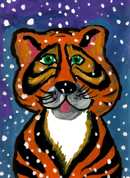 Тигр и первый снег, Марта Штофель.jpg