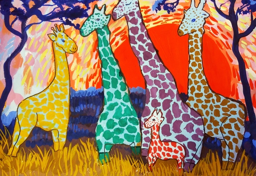 Цветные жирафы