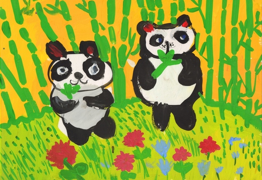 Панды любят бамбук