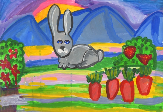 Кролик в поле