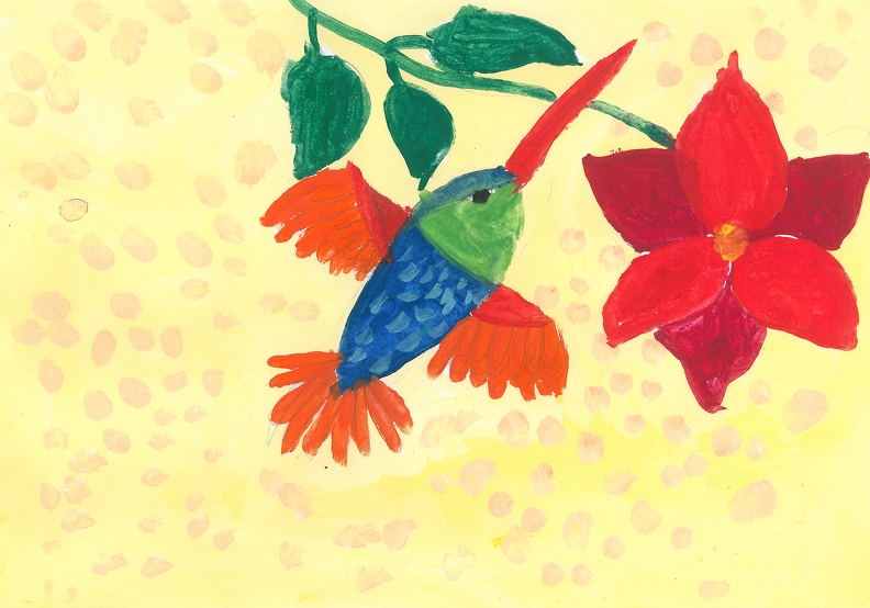 Птица с цветком, Валерий Сохань.jpg