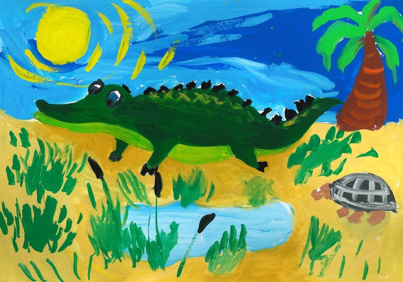 Крокодил и черепаха, Георгий Петрунько.jpg
