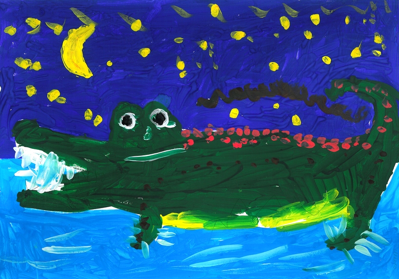 Ночное купание крокодила, Алиса Лесничая.jpg