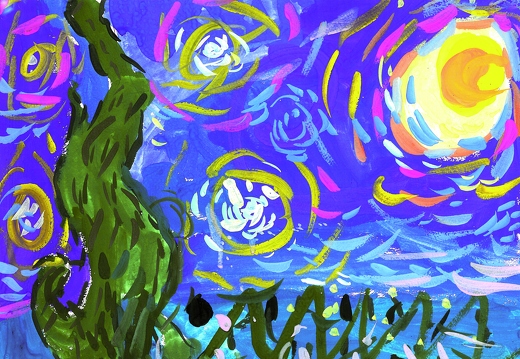 Звездная ночь (реплика на Ван Гога)