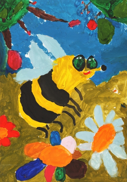 6300 Анна Дуброва. Пчела Майя. Возраст - 6 лет. Номинация - живопись. Техника - гуашь.jpg
