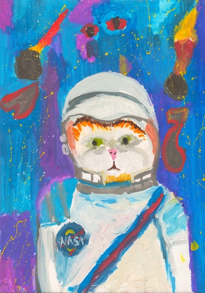 10357 Георгий Лузин. Космический кот. Возраст - 6 лет. Номинация - живопись. Техника - гуашь(1).jpg