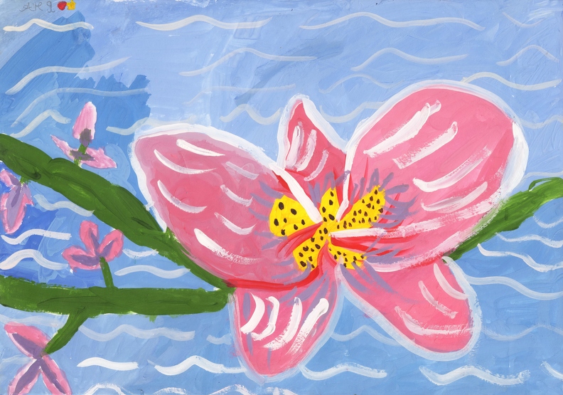 6300 Анна Дуброва. Красивая орхидея. Возраст - 6 лет. Номинация - живопись. Техника - гуашь.jpg