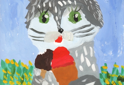 Котик с мороженым